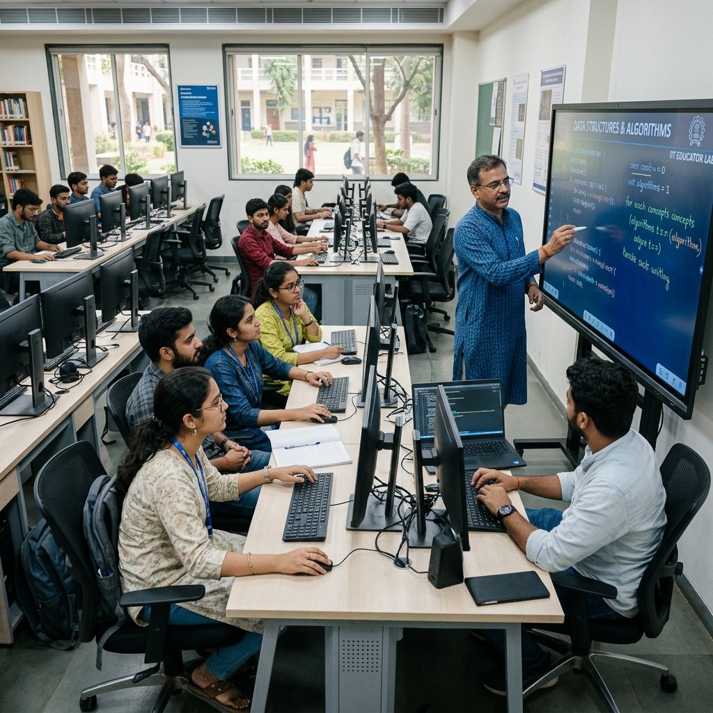 Indian Teacher Technology Classroom